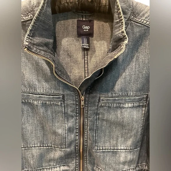 GAP Jean Denim Jacket with drawstring waist - Picture 5 of 6